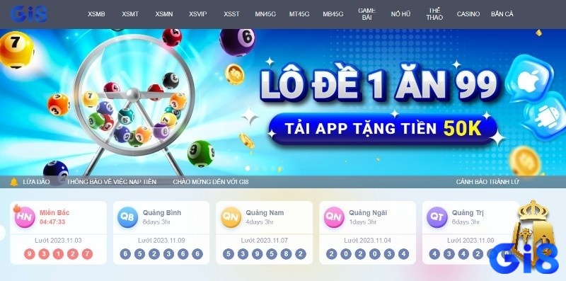 Tỷ lệ trả thưởng 1 ăn 99 cao nhất chỉ có tại trang đánh lô đề online uy tín Gi81