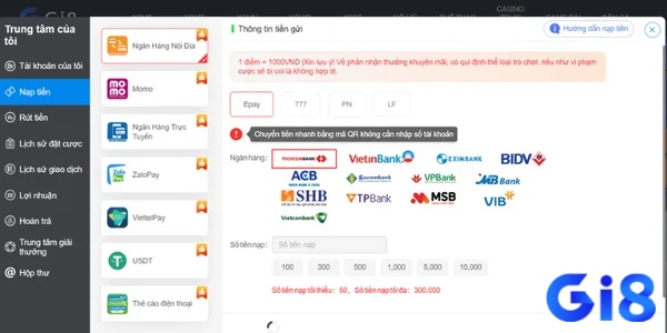Gi8 cung cấp dịch vụ giao dịch nhanh chóng, tiện lợi